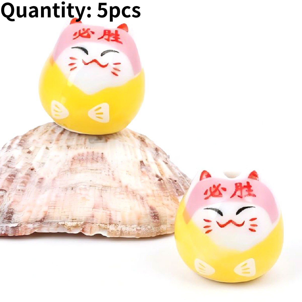 5pcs Set of Random Color Ceramic Beads for DIY Jewelry Making